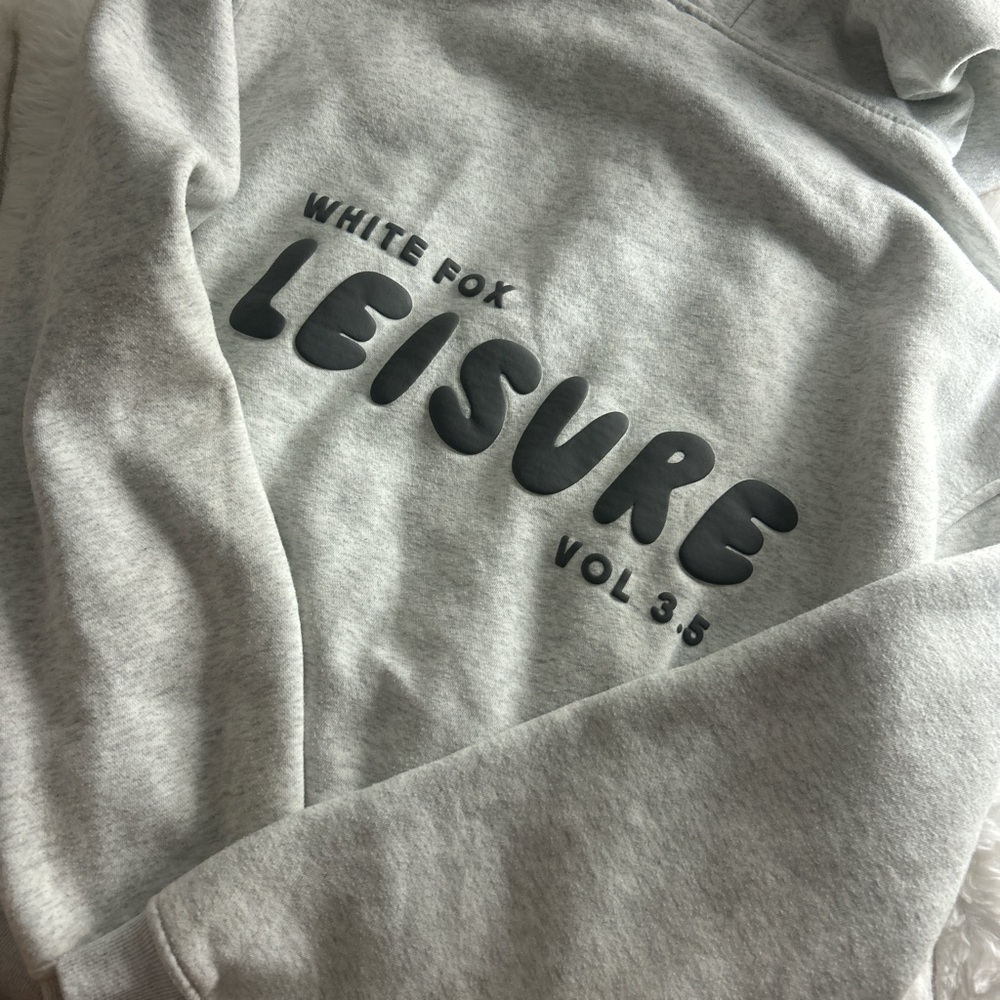 White Fox Boutique Light Gray Leisure Hoodie